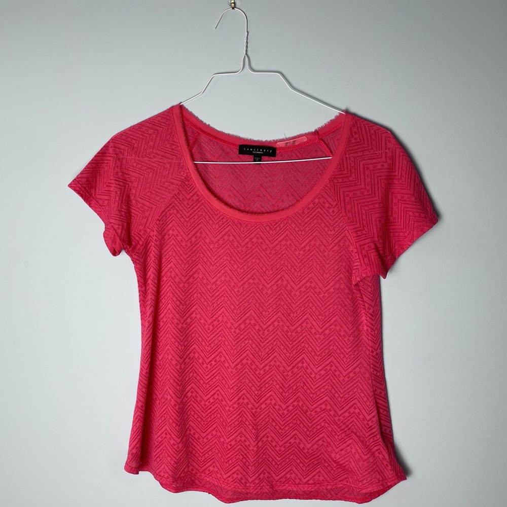 Sanctuary Clothing Pink Polyester Short Sleeve Top